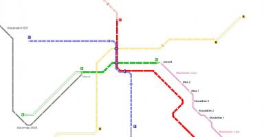 Mapa Meka metro 