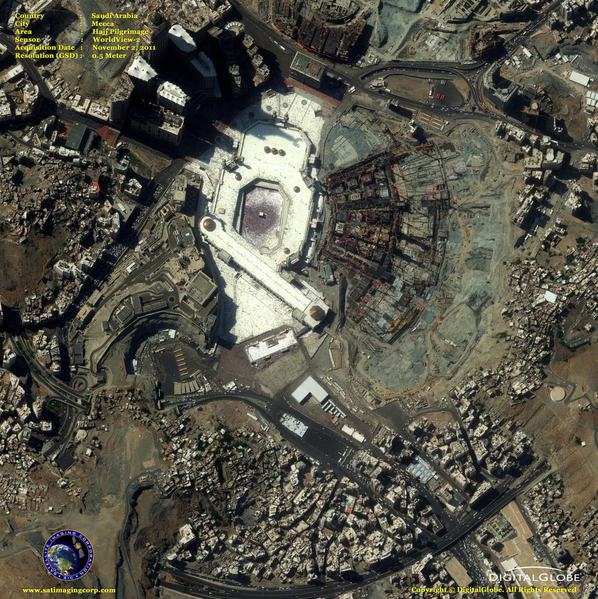 mapa Makkah satelite mapa