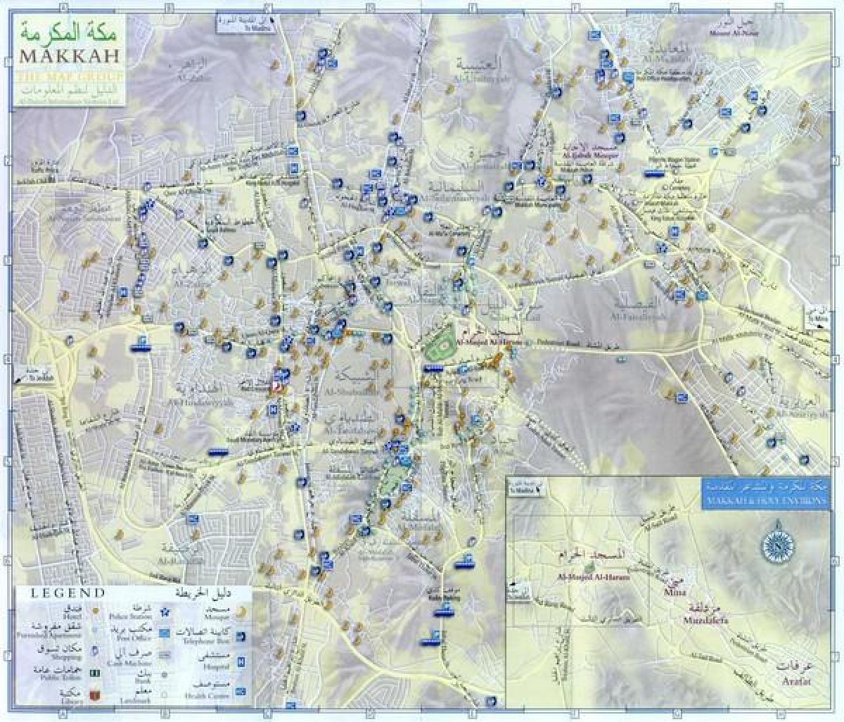 errepide mapa Makkah hiria