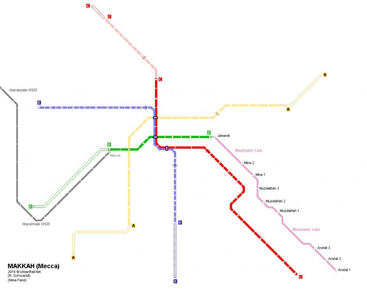 mapa Meka metro 