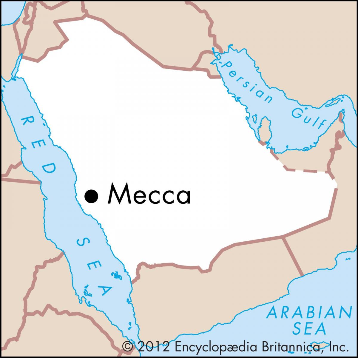 mapa bada shahrah e hijra Makkah 
